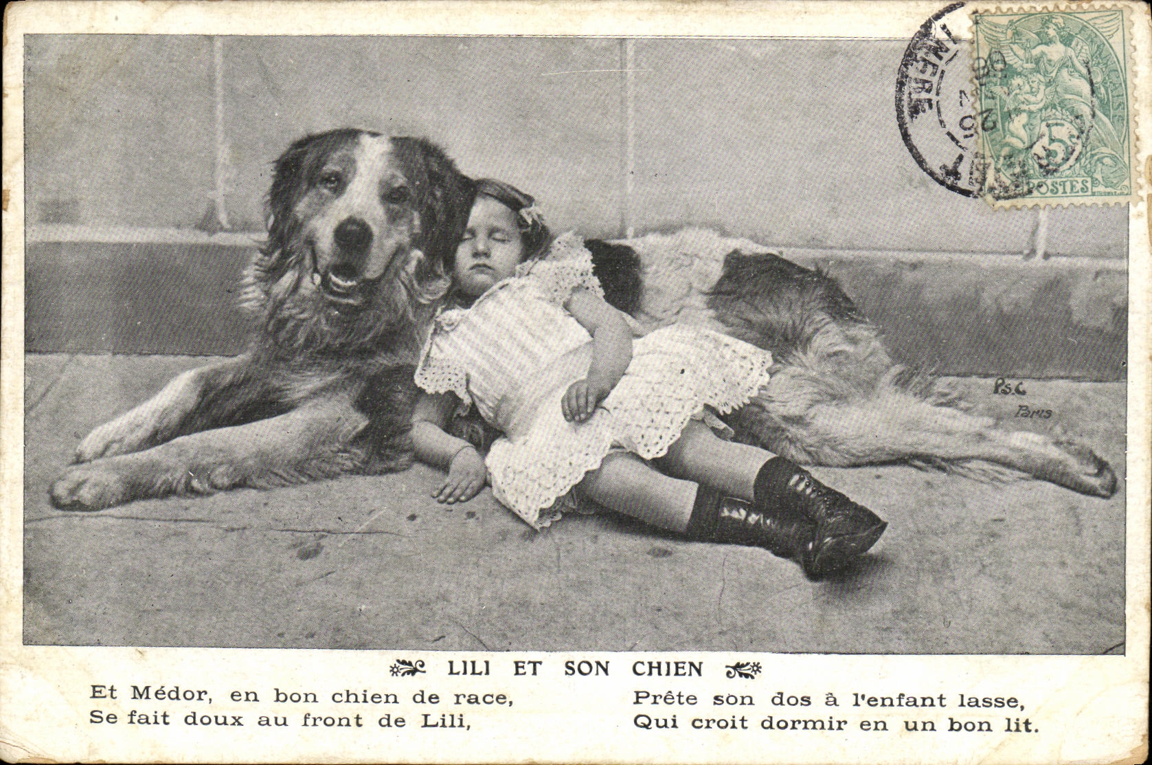 Lili et son chien — Médor, bon chien de race — P.S.C. Paris