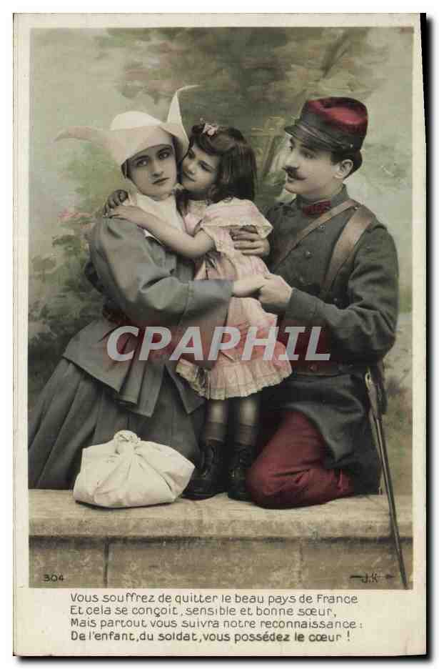 CPA Fantaisie Enfant Religieuse Militaria