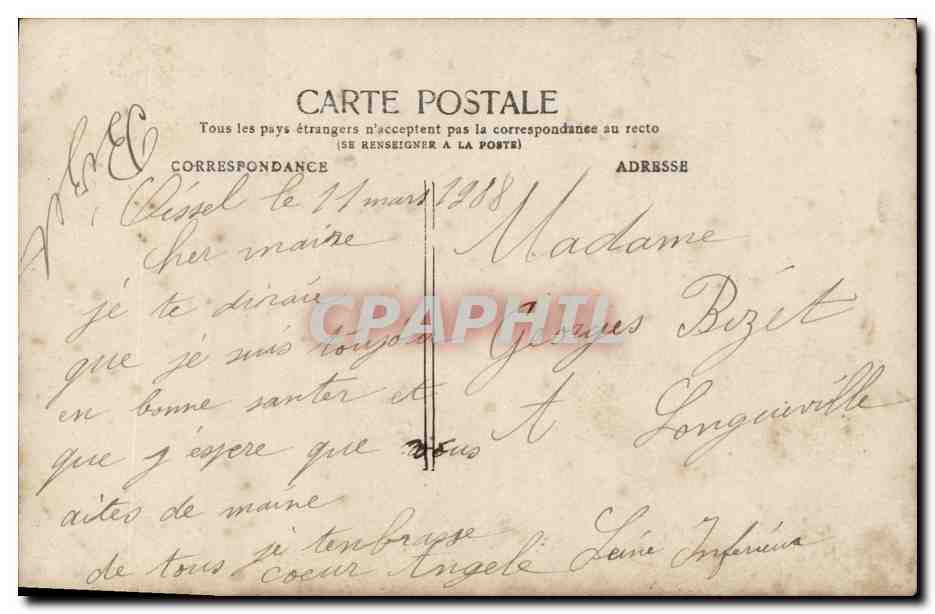 CPA Fantaisie Enfant Religieuse Militaria — Rückseite