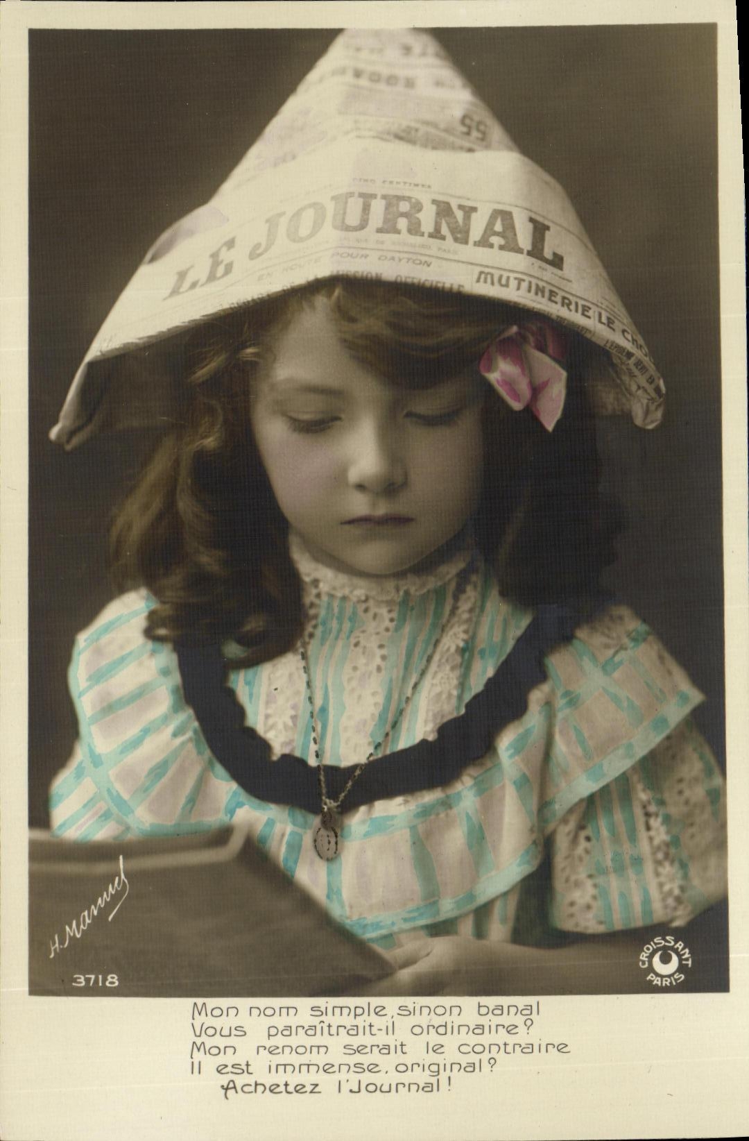 CPA Fantaisie Enfant Le Journal