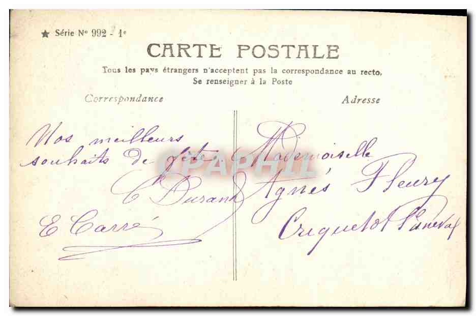 CPA Fantaisie Enfants Jumeaux  — Rückseite