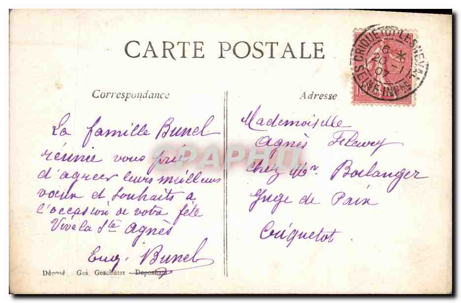 CPA Fantaisie Femme et Enfants Ste Agnes — Rückseite