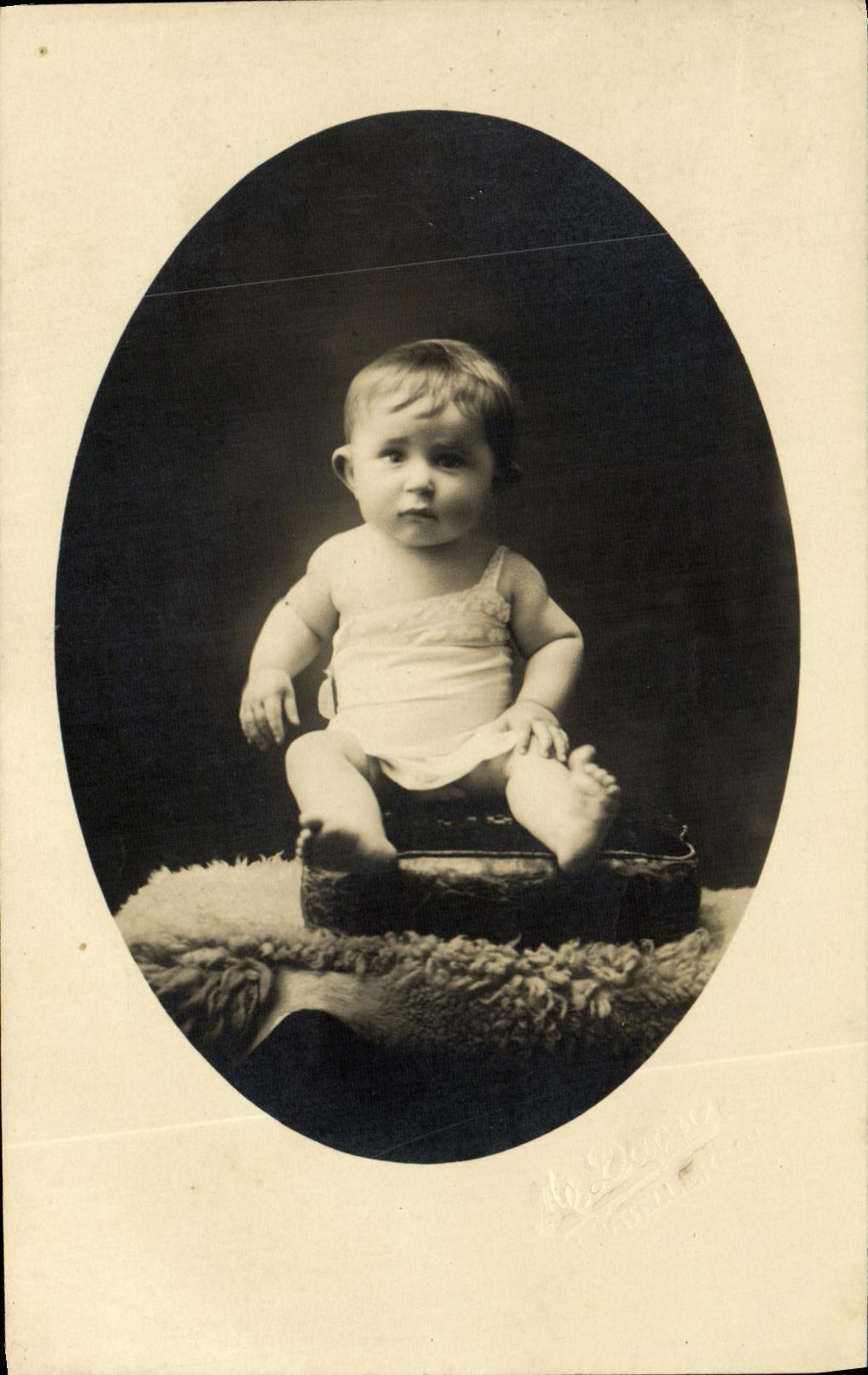 CARTE PHOTO Fantaisie Enfant Bebe
