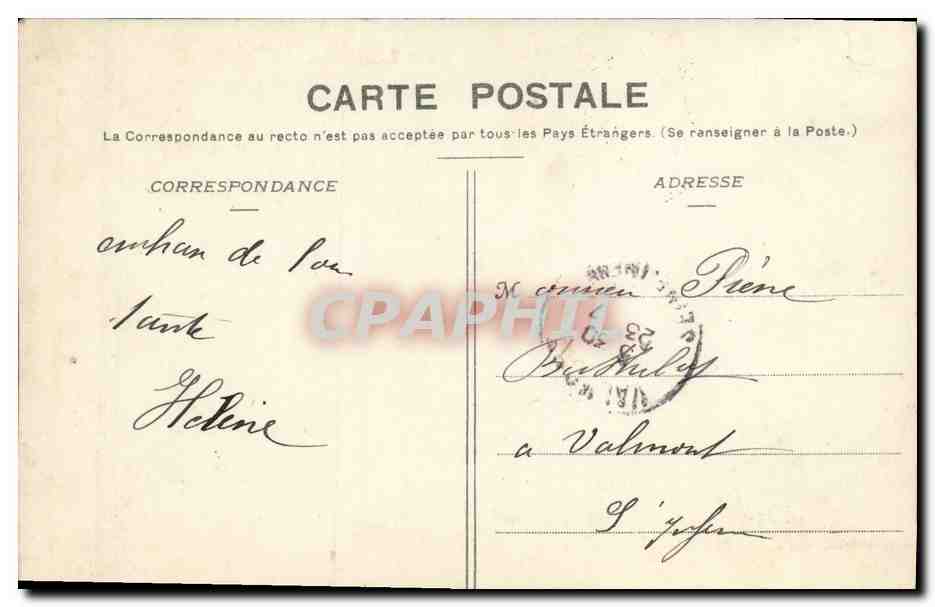 CPA Fantaisie Enfant Petit patissier — Verso