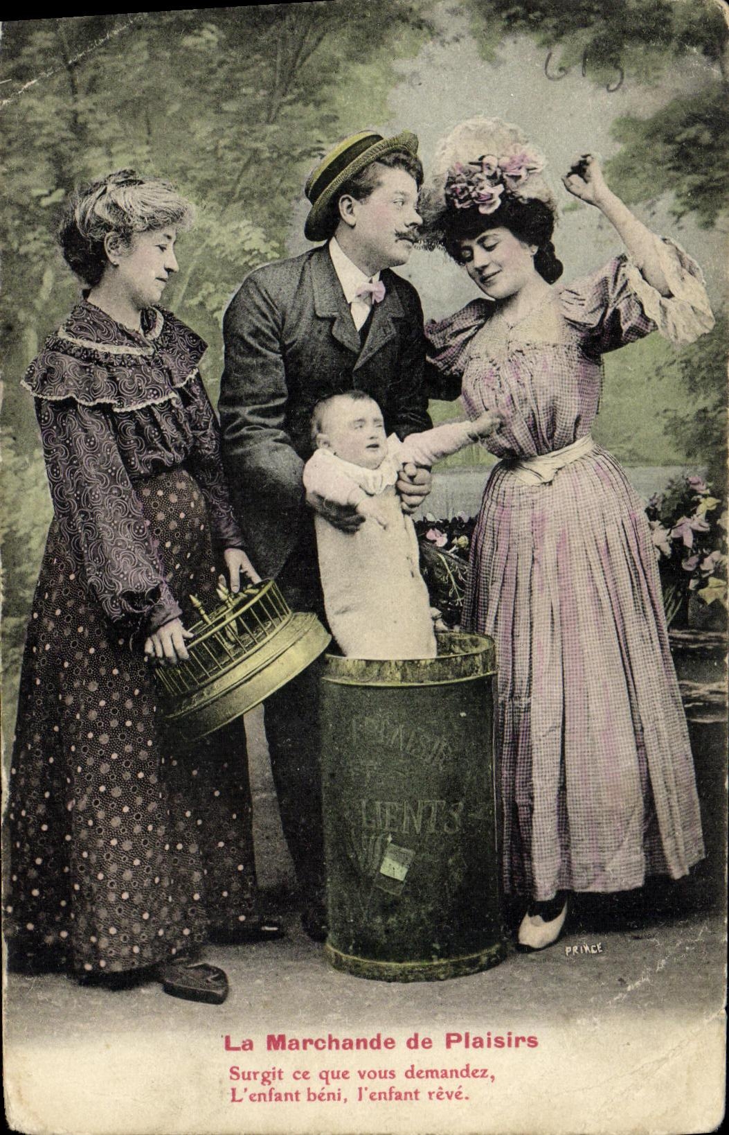 CPA Fantaisie Enfant Bebe La marchande de plaisirs 
