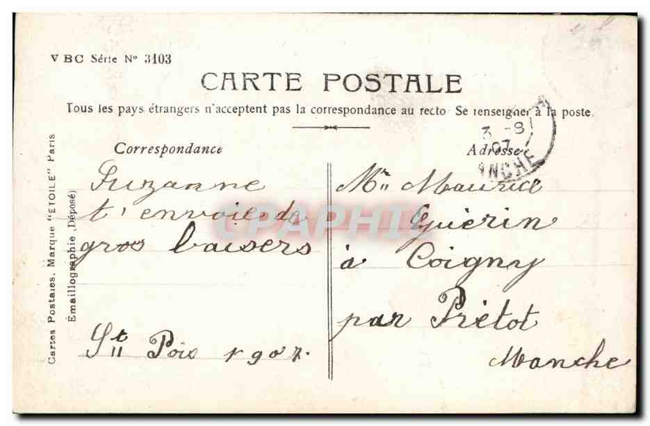CPA Fantaisie Enfant La pipe a grand pere — Rückseite