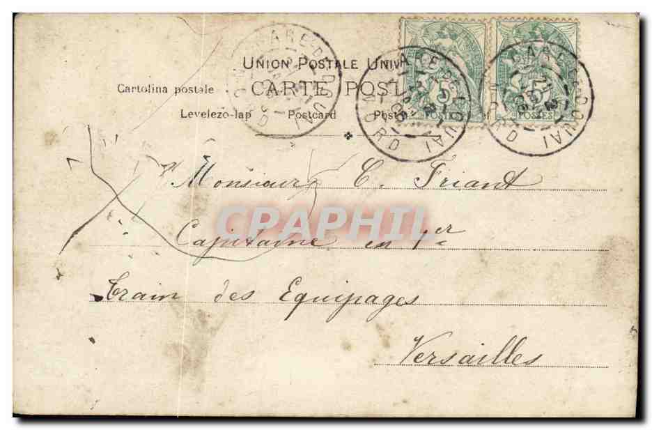 CPA Fantaisie Femme et Enfant Le gui — Verso