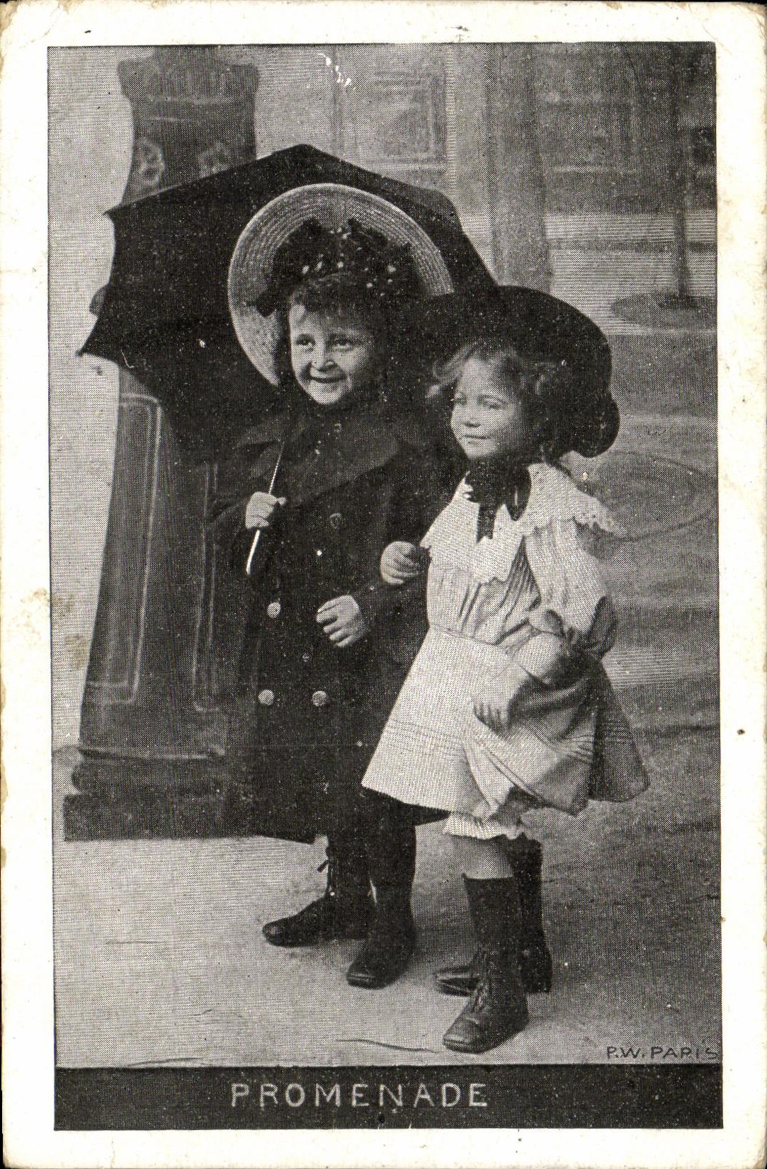 CPA Fantaisie Enfants Promenade 