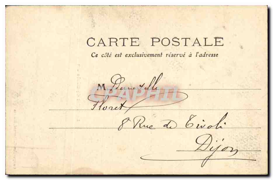 CPA Fantaisie Enfant Le billet de deces — Verso