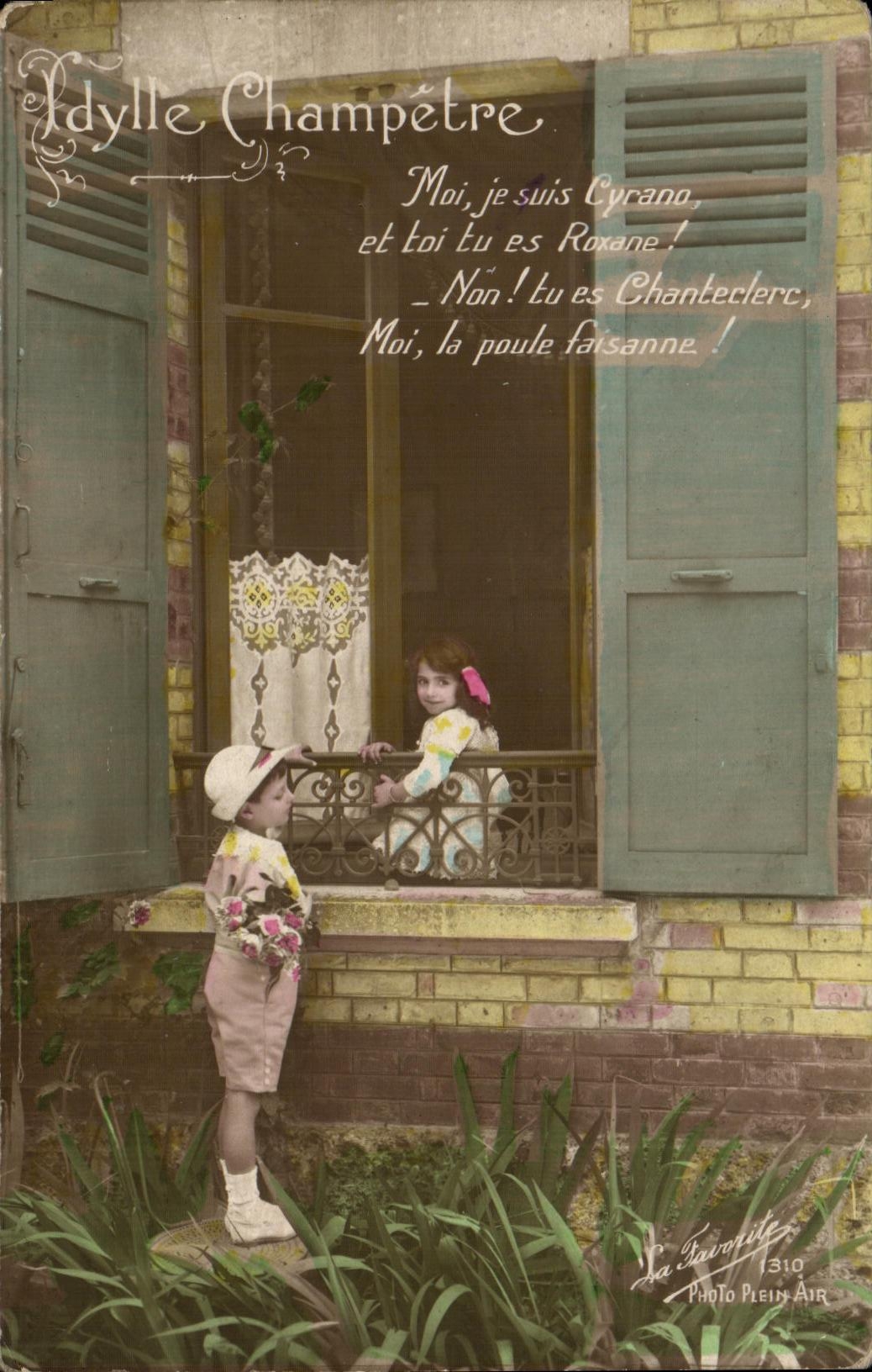 CPA Fantaisie Enfants Idylle champetre 
