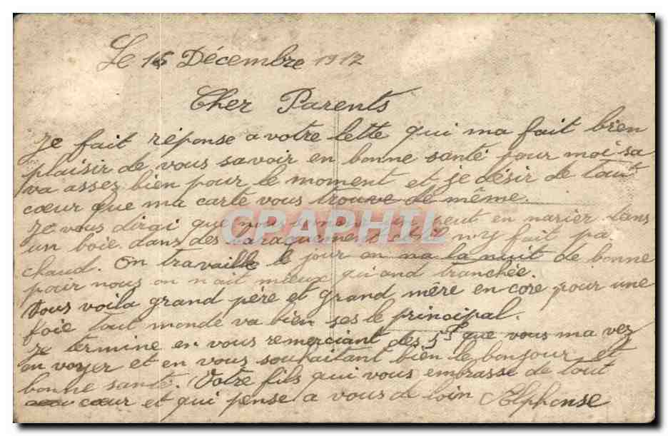 CPA Fantaisie Enfants Idylle champetre  — Rückseite