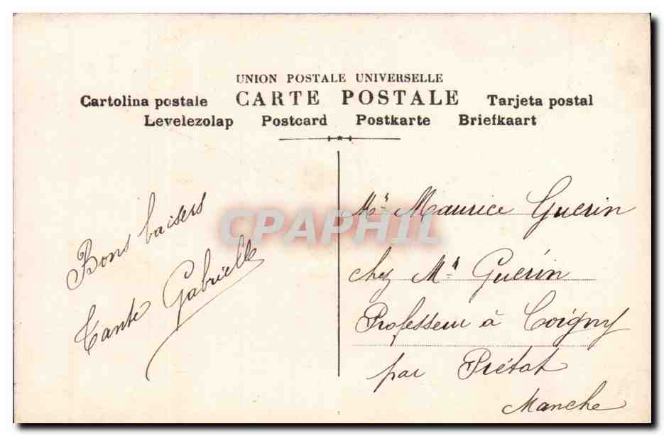 CPA Fantaisie Enfant Bouteille  — Rückseite