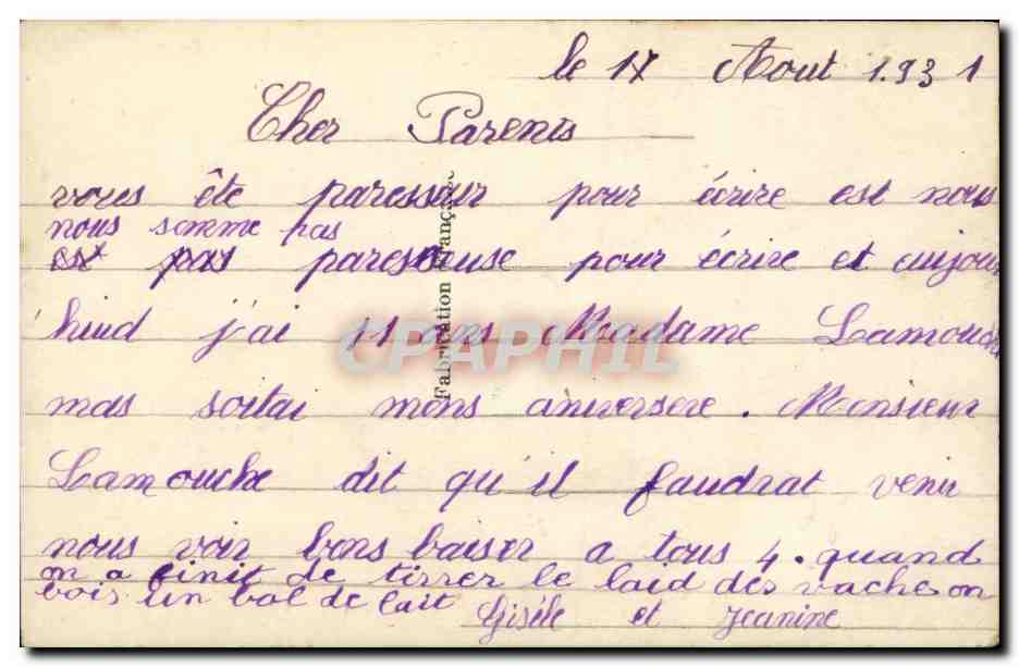 CPA Fantaisie Enfants Jumeaux Jumelles  — Rückseite