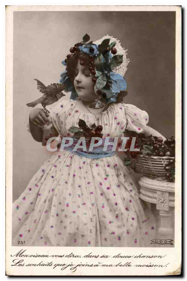 CPA Fantaisie Enfant Cerises