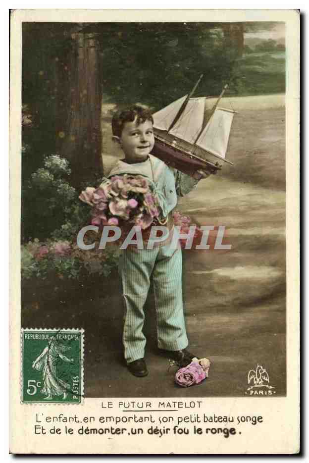 CPA Fantaisie Enfant Petit marin Futur matelot