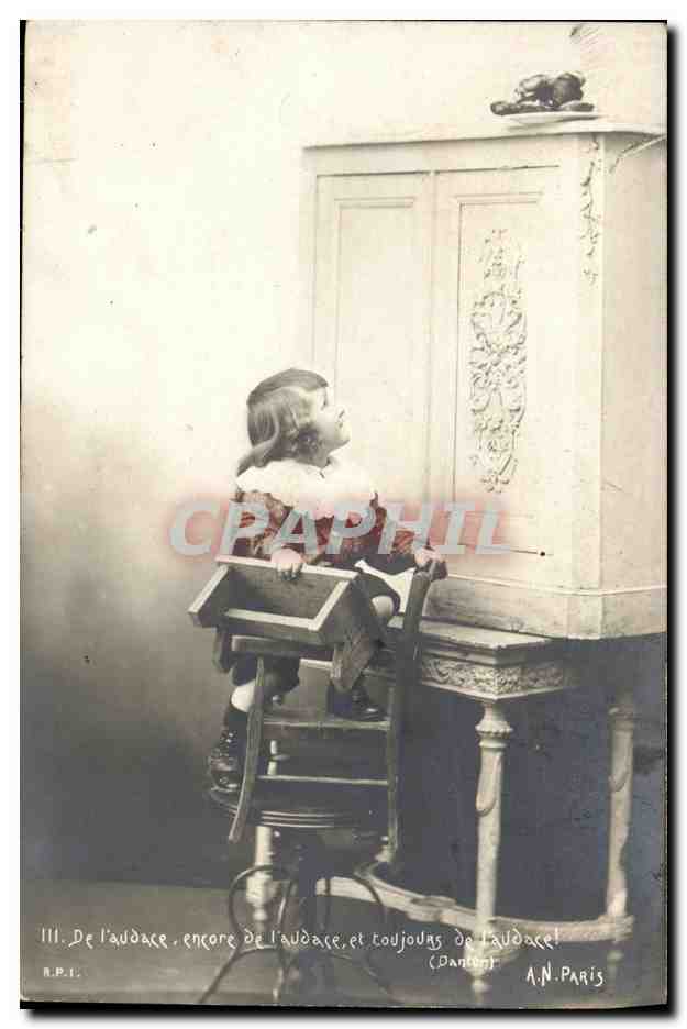 CPA Fantaisie Enfant De l audace encore de l audace et toujours de l audace Danton 