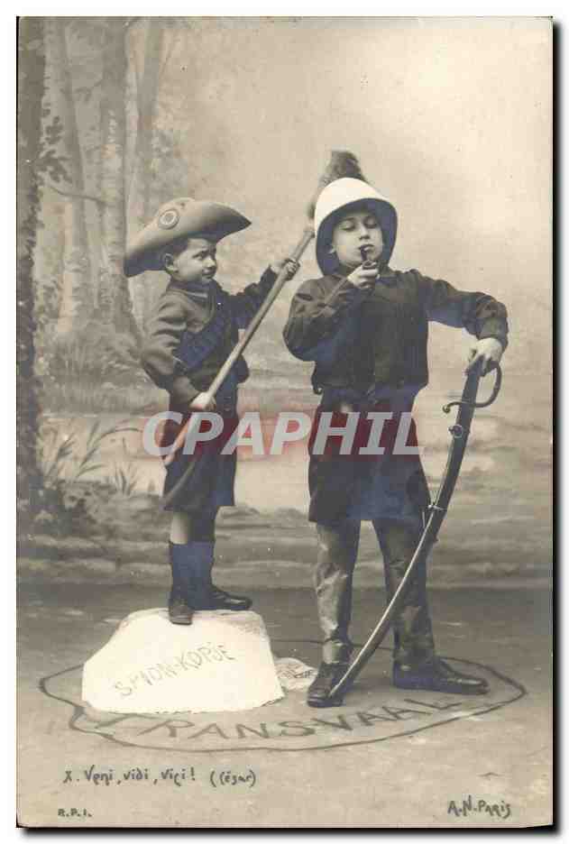 CPA Fantaisie Enfant Veni vidi Vici CEsar