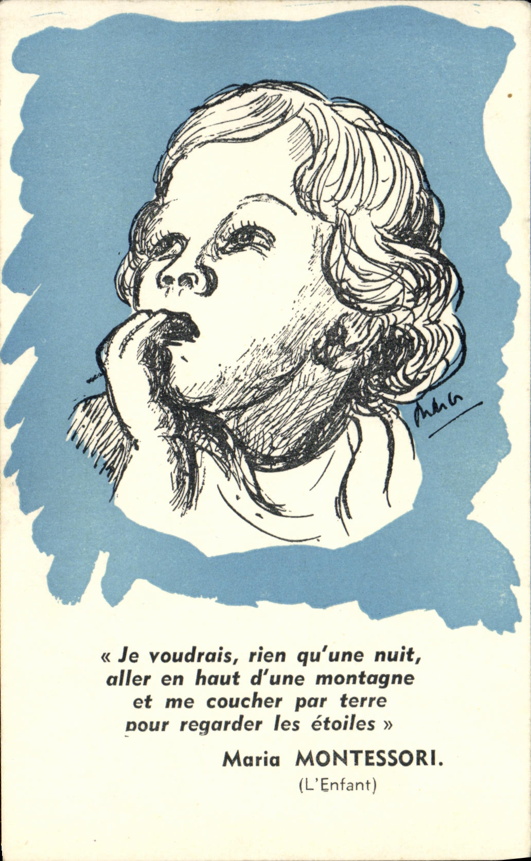 CPSM Fantaisie Enfant Maria Montessori