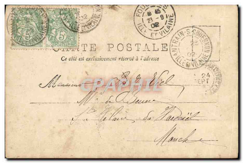 CPA Fantaisie Enfants Que d eau Que d eau Mac Mahon  — Verso