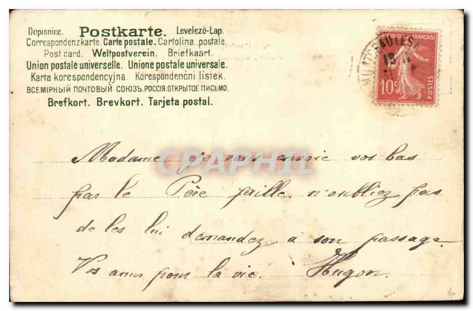 CPA Fantaisie Enfant Bebe Trefles — Rückseite