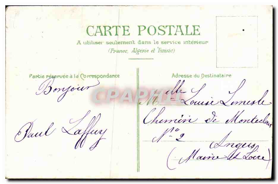 La Nourrice — scène de jardin — éditeur G. P. L. C. (n° 2508) — Achterkant
