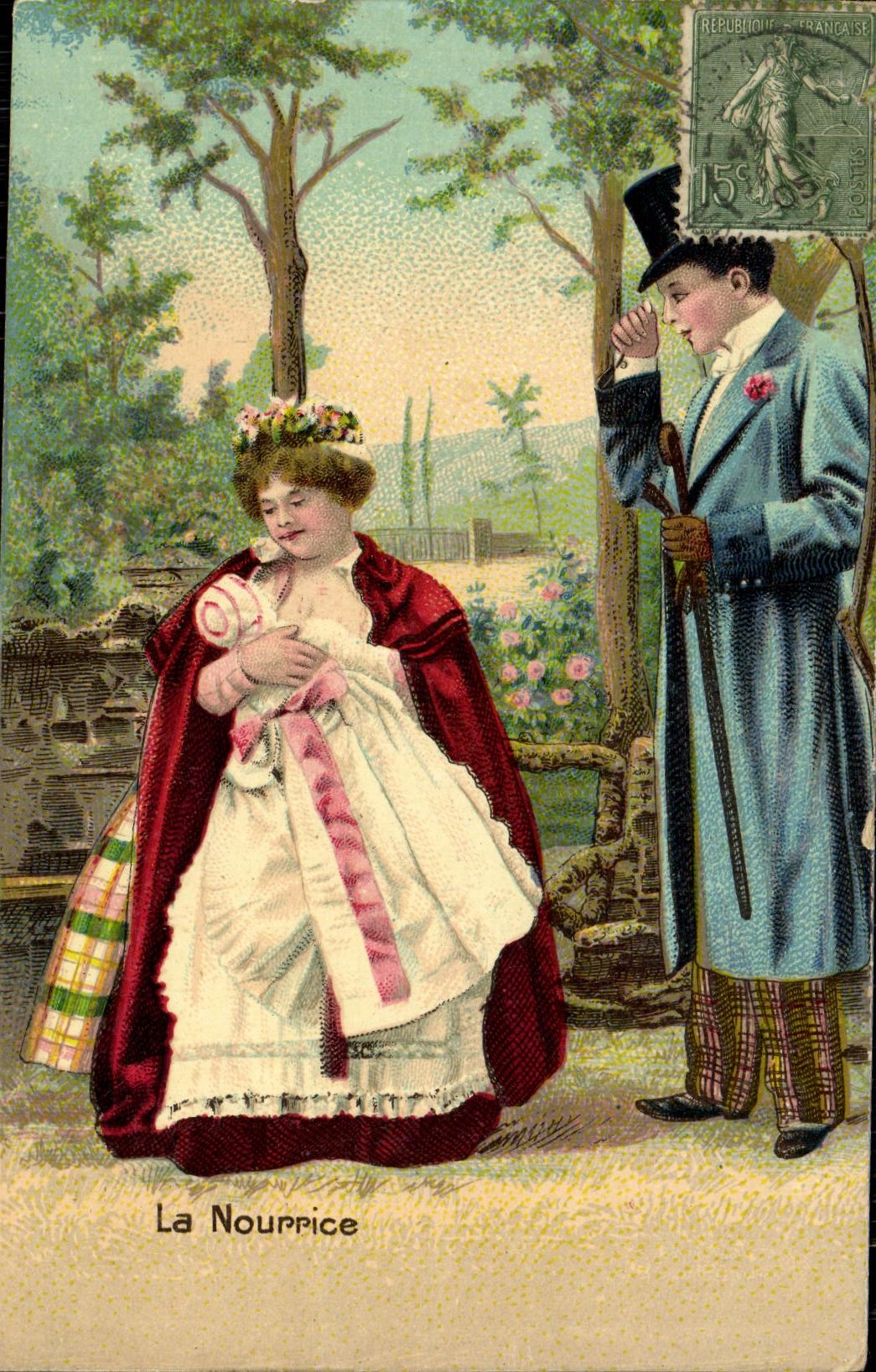 CPA Fantaisie Enfant La nourrice FEmme
