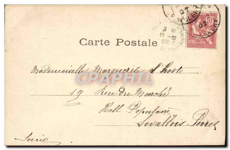 CPA Fantaisie Enfant et grand mere — Verso