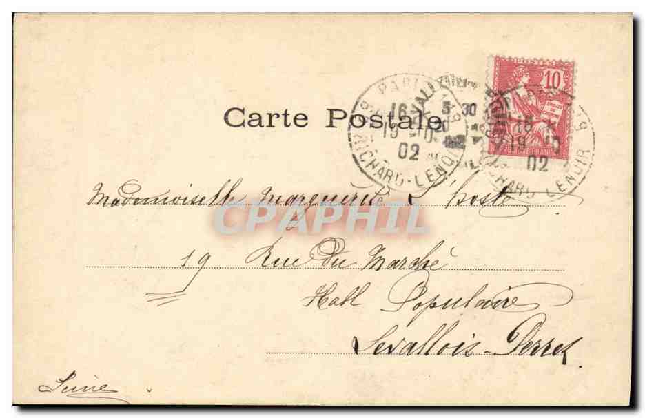 CPA Fantaisie Enfant et grand mere — Rückseite