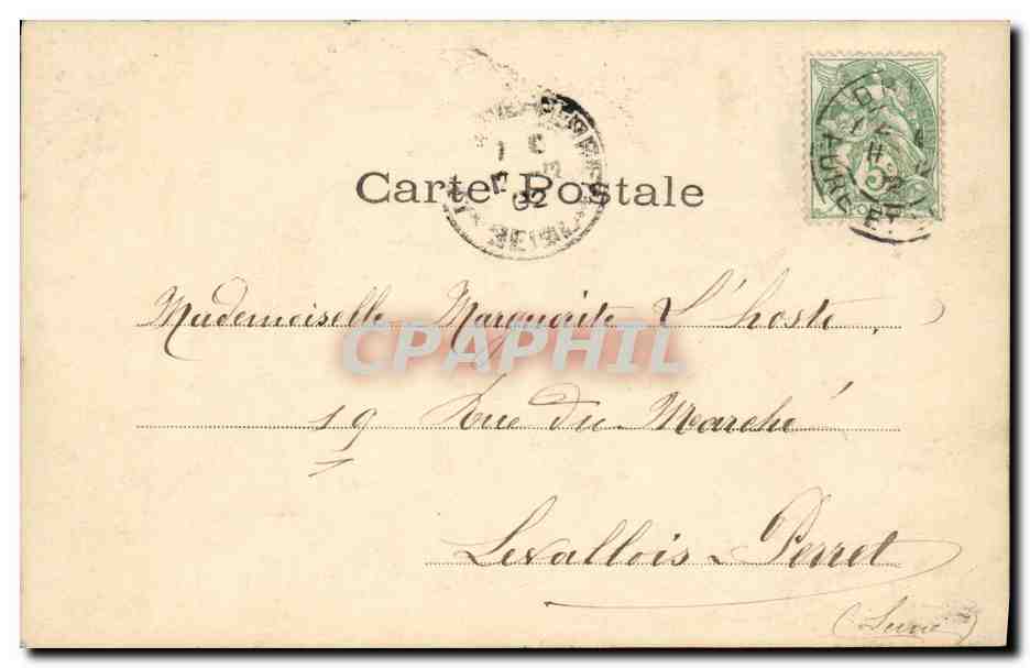 CPA Fantaisie Enfant et grand mere — Rückseite