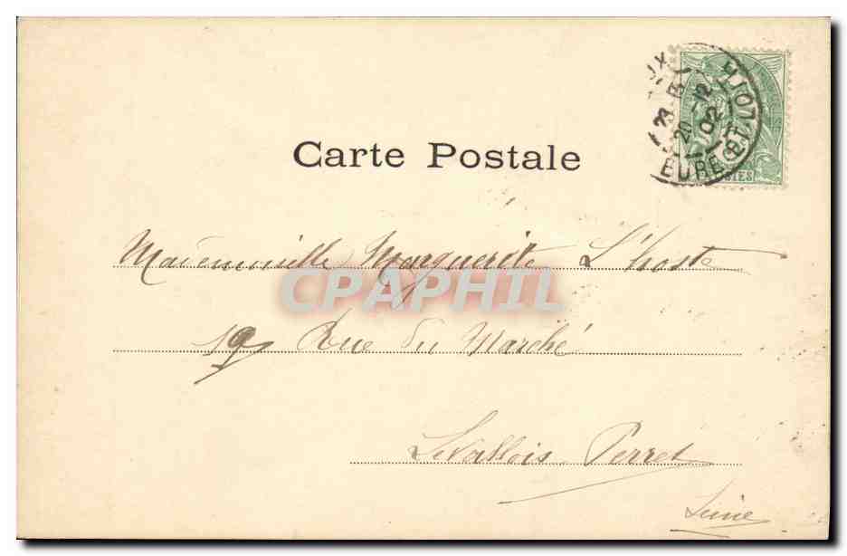 CPA Fantaisie Enfant et grand mere — Rückseite