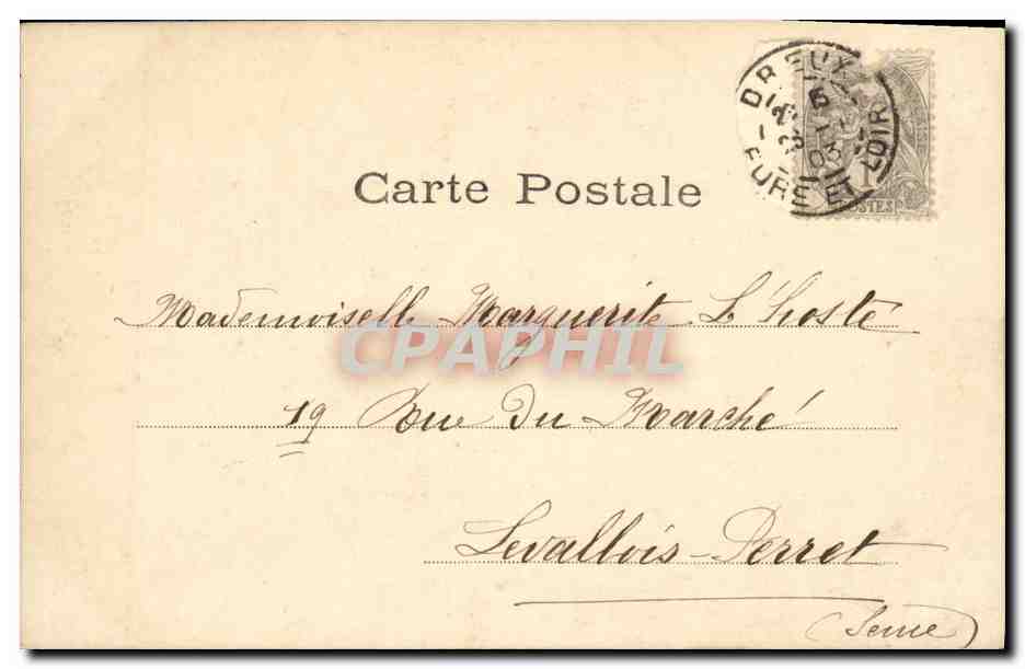 CPA Fantaisie Enfant et grand mere — Verso