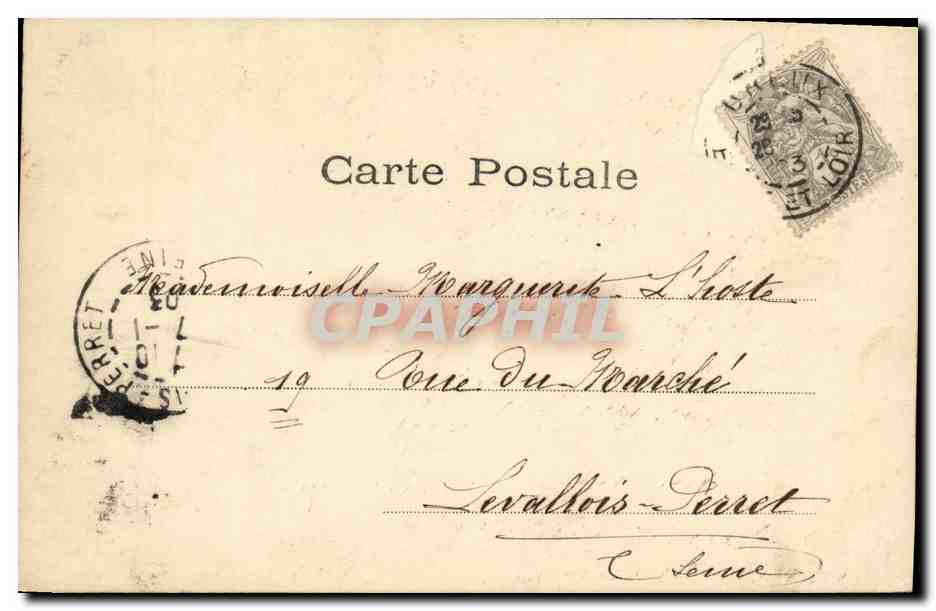 CPA Fantaisie Enfant et grand mere — Rückseite