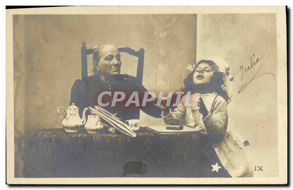 CPA Fantaisie Enfant et grand mere
