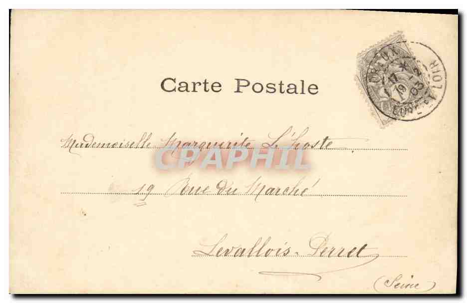 CPA Fantaisie Enfant et grand mere — Verso