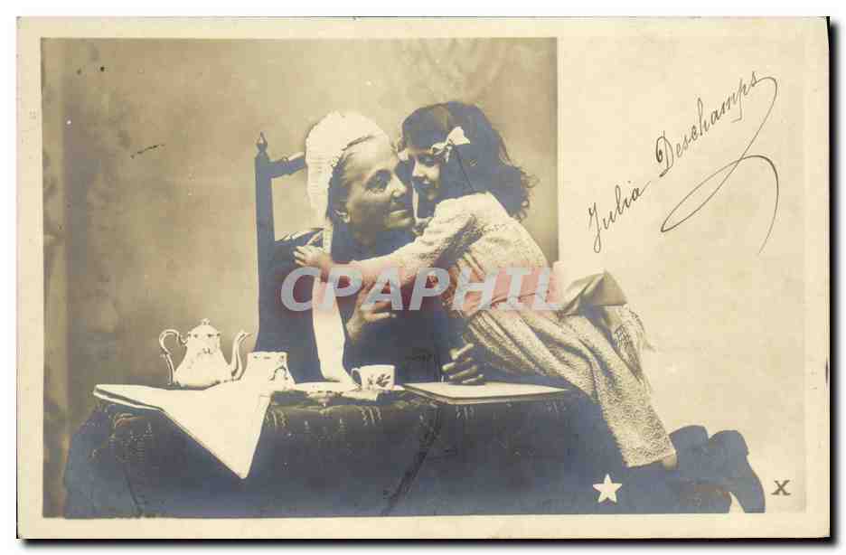 CPA Fantaisie Enfant et grand mere