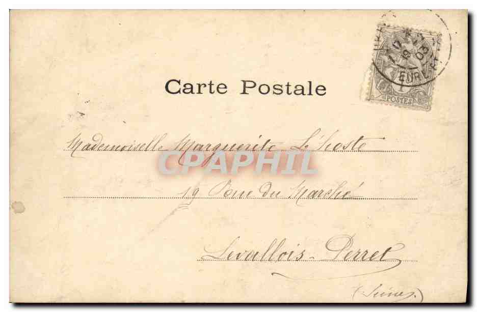 CPA Fantaisie Enfant et grand mere — Rückseite