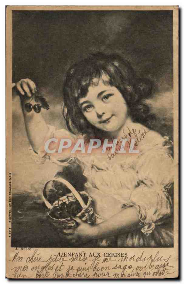 CPA Fantaisie Enfant L enfant aux cerises