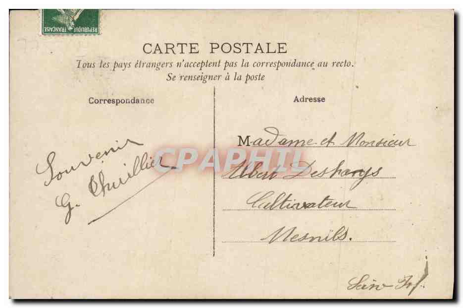 CPA Fantaisie Enfants Etable  — Verso