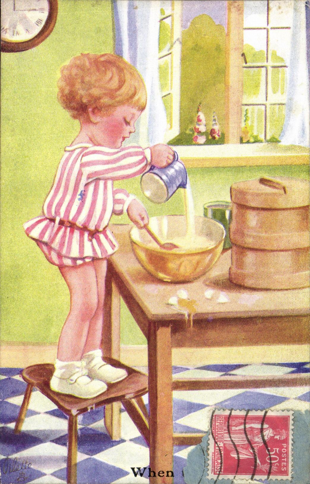 CPA Fantaisie Enfant Happy childhood