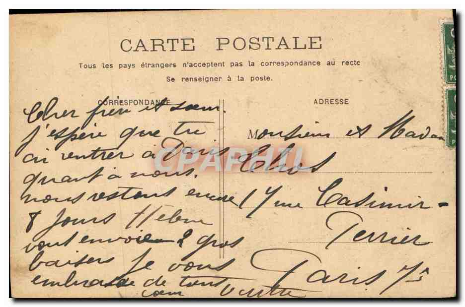 CPA Fantaisie Enfant Vin Alcool — Rückseite