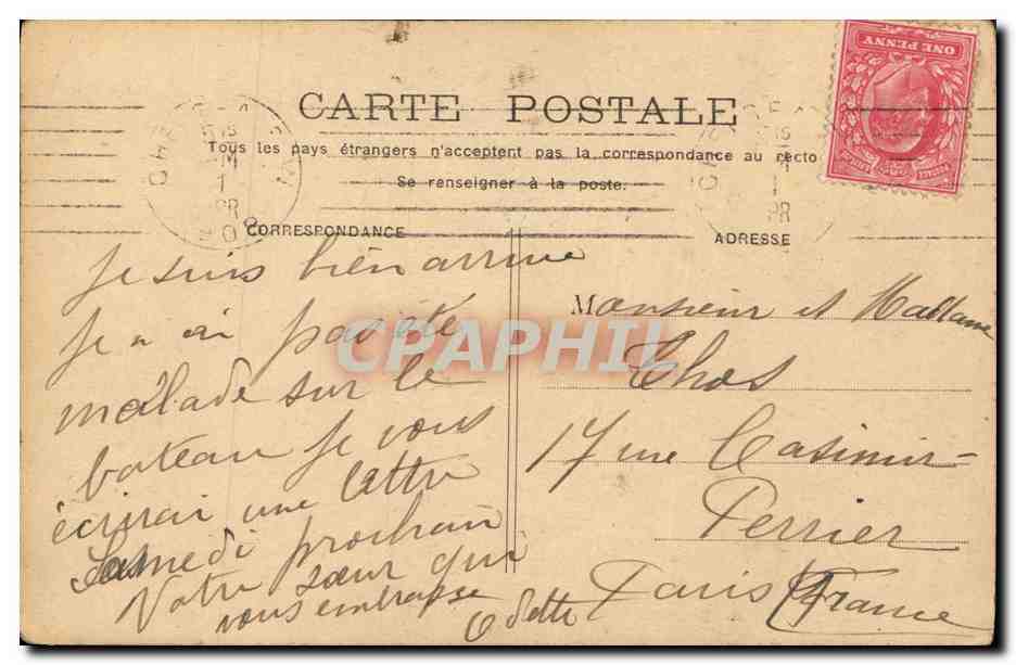 CPA Fantaisie Enfant Vin Alcool — Rückseite