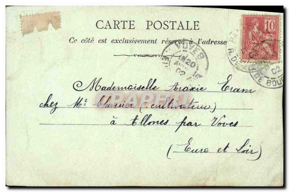 CPA Fantaisie Enfant En priere — Verso