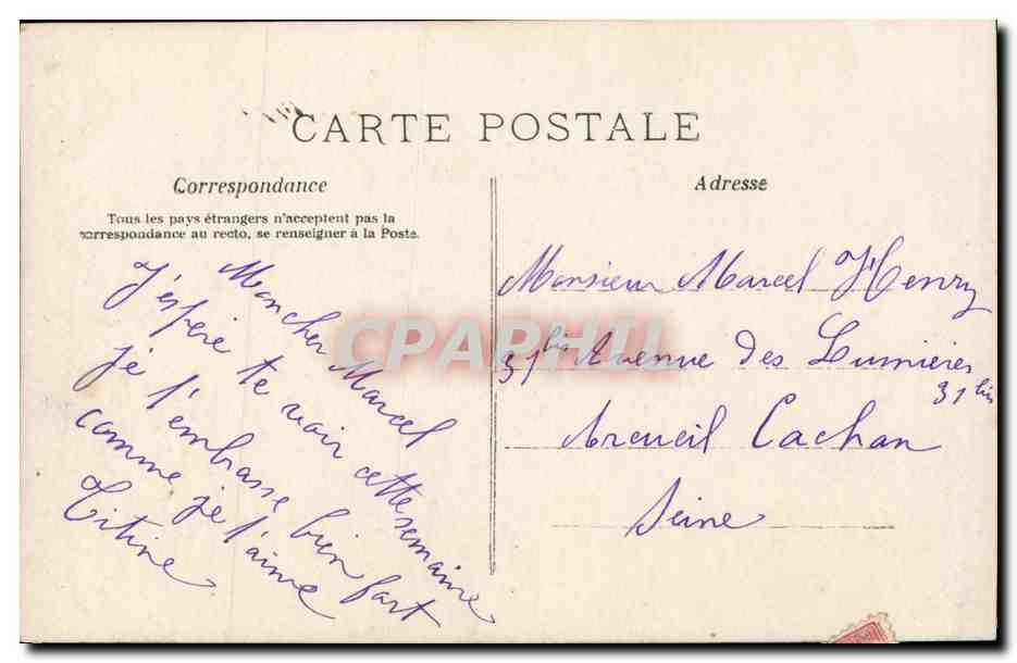 CPA Fantaisie Enfant Militaria Colombe Palmier — Rückseite