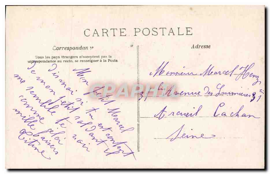 CPA Fantaisie Enfant A la frontiere Colombe Palmier Militaria — Rückseite