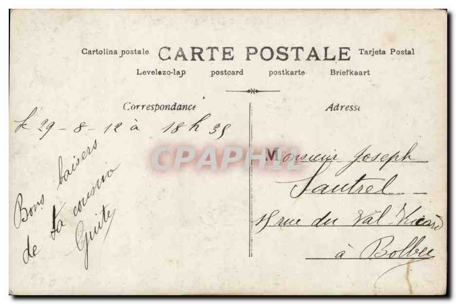 CPA Fantaisie Enfants Pretre  — Verso