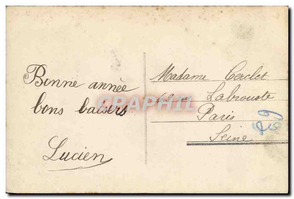 CPA Fantaisie Enfant Cygne Oiseau — Rückseite