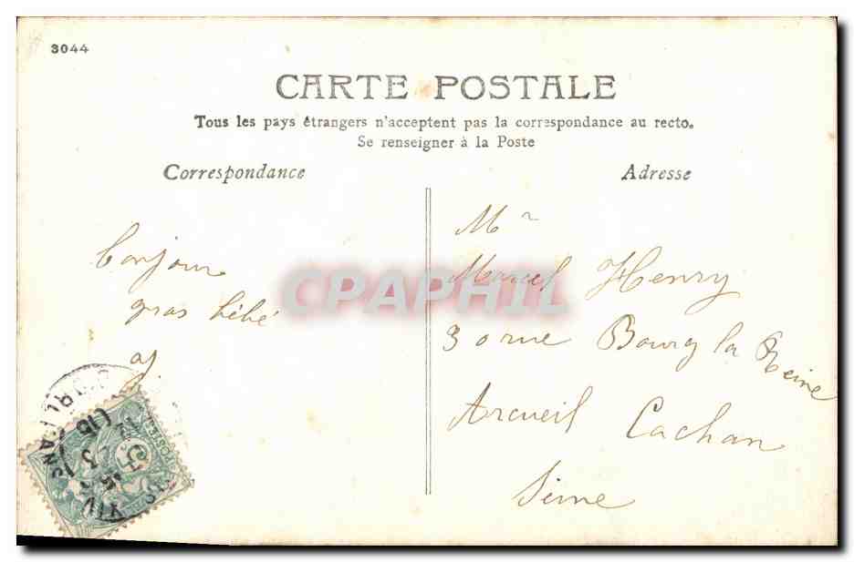 CPA Fantaisie Enfant Sans souci — Rückseite