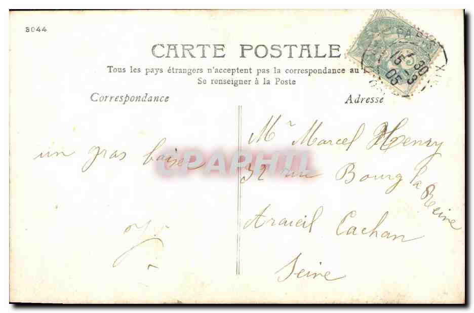 CPA Fantaisie Enfant Sans souci — Verso