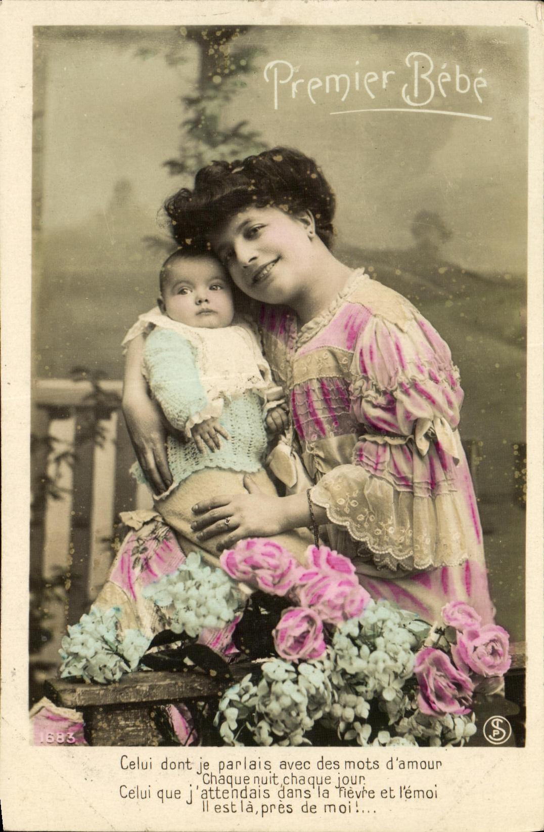CPA Fantaisie Enfant Femme Premier bebe