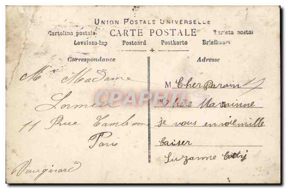 CPA Fantaisie Enfant Trefles  — Rückseite